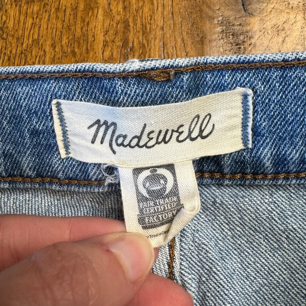 Madewell Jeans Womens Sz 26x27 The Mid Rise Perfect Vintage Jean Raw Hem - Picture 2 of 8